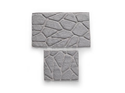 Grano Banyo Paspas Seti 60x100 cm - Gri