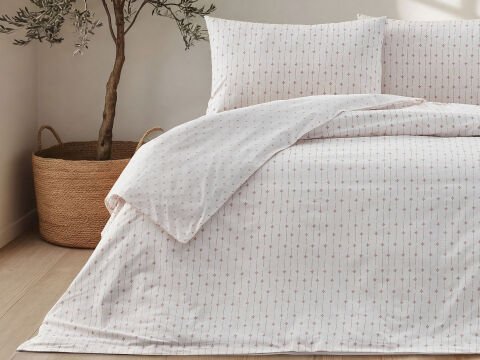 Boho Chic Spring Easy Cotton Ravel nevresim Takımı Tek Kişilik - Krem