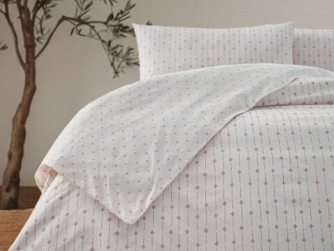 Boho Chic Spring Easy Cotton Ravel nevresim Takımı Tek Kişilik - Krem