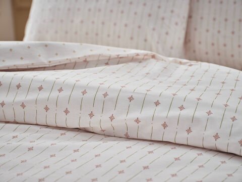 Boho Chic Spring Easy Cotton Ravel nevresim Takımı Tek Kişilik - Krem