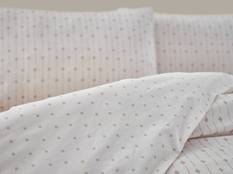 Boho Chic Spring Easy Cotton Ravel nevresim Takımı Tek Kişilik - Krem