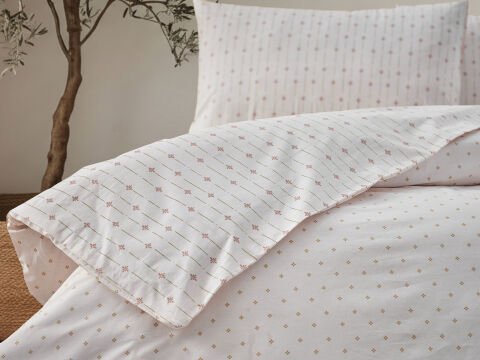 Boho Chic Spring Easy Cotton Ravel nevresim Takımı Tek Kişilik - Krem