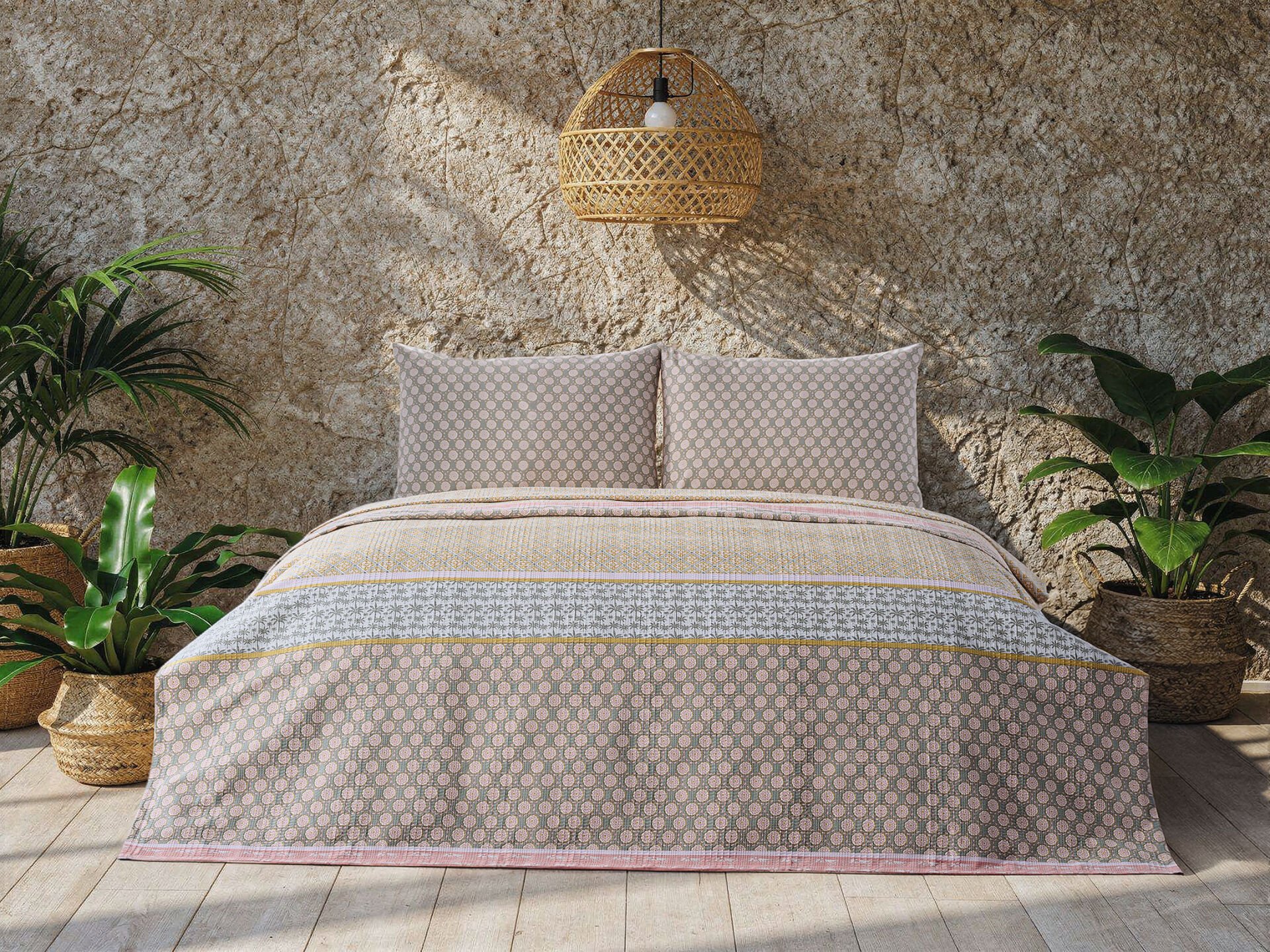 Boho Chic Spring Marwen Pike Takımı Mirabel Tek Kişilik - Bej